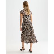 Picture of SCOTCH&SODA WOMEN'S PRINTED CHIFFON MIDI DAY DRESS IN BLUE 5