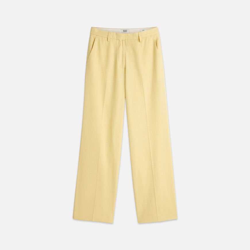 Picture of SCOTCH&SODA WOMEN'S EDIE - HIGH RISE WIDE LEG PANTS IN YELLOW