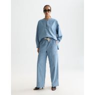 Picture of SCOTCH&SODA WOMEN'S NOA - BLUE MOON INDIGO LIGHTWEIGHT PANT IN BLUE 7