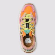 Picture of FLOWER MOUNTAIN WOMEN'S YAMABUSHI WOMAN SUEDE AND TECHNICAL FABRIC SNEAKERS - RIPSTOP FUCHSIA-ORANGE 2