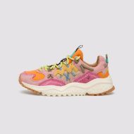 Picture of FLOWER MOUNTAIN WOMEN'S YAMABUSHI WOMAN SUEDE AND TECHNICAL FABRIC SNEAKERS - RIPSTOP FUCHSIA-ORANGE 1