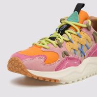 Picture of FLOWER MOUNTAIN WOMEN'S YAMABUSHI WOMAN SUEDE AND TECHNICAL FABRIC SNEAKERS - RIPSTOP FUCHSIA-ORANGE 4