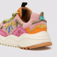 Picture of FLOWER MOUNTAIN WOMEN'S YAMABUSHI WOMAN SUEDE AND TECHNICAL FABRIC SNEAKERS - RIPSTOP FUCHSIA-ORANGE 5