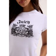 Picture of JUICY COUTURE WOMEN'S JUICY DOG CREST HILTON T-SHIRT WHITE 6