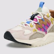Picture of FLOWER MOUNTAIN WOMEN'S YAMABUSHI WOMAN SUEDE AND TECHNICAL FABRIC SNEAKERS - RIPSTOP CIPRIA-STONE-F 4