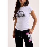 Picture of JUICY COUTURE WOMEN'S JUICY DOG CREST HILTON T-SHIRT WHITE 3