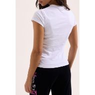 Picture of JUICY COUTURE WOMEN'S JUICY DOG CREST HILTON T-SHIRT WHITE 4