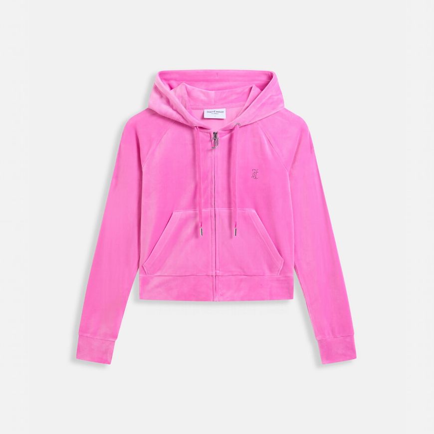 Снимка на JUICY COUTURE ДАМСКИ СУИТШЪРТ CLASSIC VELOUR MADISON OUTLINE HOODIE SUPER PINK