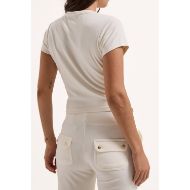 Снимка на JUICY COUTURE ДАМСКИ ТОП CAPPED SLEEVE V NECK T-SHIRT SUGAR SWIZZLE 7