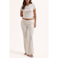 Снимка на JUICY COUTURE ДАМСКИ ТОП CAPPED SLEEVE V NECK T-SHIRT SUGAR SWIZZLE 6