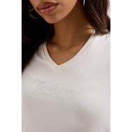 Снимка на JUICY COUTURE ДАМСКИ ТОП CAPPED SLEEVE V NECK T-SHIRT SUGAR SWIZZLE 4