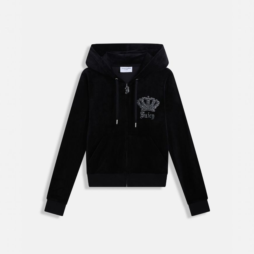 Снимка на JUICY COUTURE ДАМСКИ СУИТШЪРТ GOTHIC CROWN ROBERTSON HOODIE BLACK