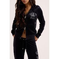 Снимка на JUICY COUTURE ДАМСКИ СУИТШЪРТ GOTHIC CROWN ROBERTSON HOODIE BLACK 5