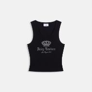 Picture of JUICY COUTURE WOMEN'S GOTHIC CROWN VEST BLACK 1
