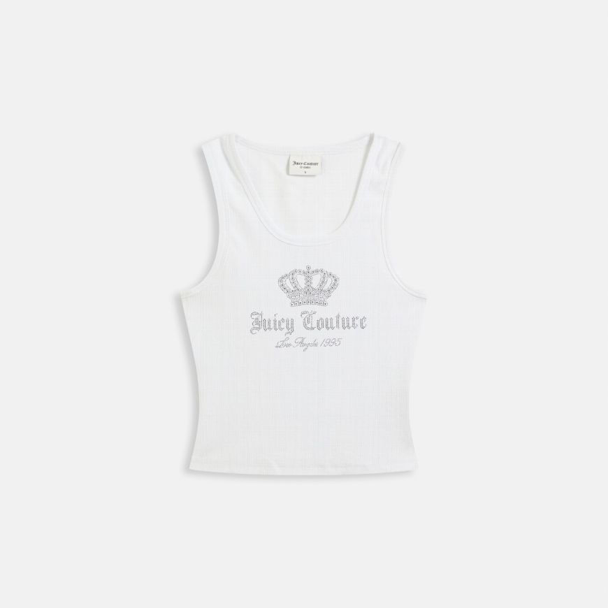 Picture of JUICY COUTURE WOMEN'S GOTHIC CROWN VEST WHITE