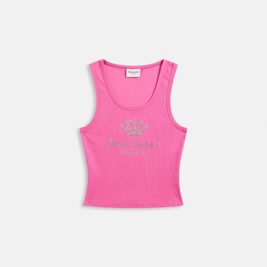 Picture of JUICY COUTURE WOMEN'S GOTHIC CROWN VEST SUPER PINK