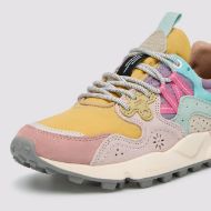 Picture of FLOWER MOUNTAIN WOMEN'S YAMANO 3 WOMAN SUEDE AND TECHNICAL FABRIC SNEAKERS - PINK-OCHER-LIGHT PINK 4