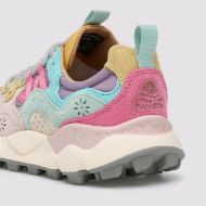 Picture of FLOWER MOUNTAIN WOMEN'S YAMANO 3 WOMAN SUEDE AND TECHNICAL FABRIC SNEAKERS - PINK-OCHER-LIGHT PINK 5