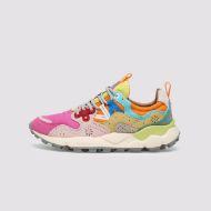 Picture of FLOWER MOUNTAIN WOMEN'S YAMANO 3 WOMAN SUEDE AND TECHNICAL FABRIC SNEAKERS - FUCHSIA-PINK-MULTI 1