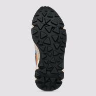 Picture of FLOWER MOUNTAIN WOMEN'S YAMANO 3 WOMAN SUEDE AND FABRIC SNEAKERS - LIGHT TAUPE-BROWN-AZURE 3