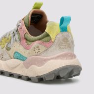 Picture of FLOWER MOUNTAIN WOMEN'S YAMANO 3 WOMAN SUEDE AND FABRIC SNEAKERS - BEIGE-WHITE-IVORY 5