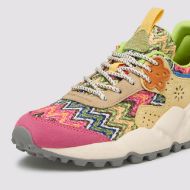 Снимка на FLOWER MOUNTAIN ДАМСКИ ОБУВКИ KOTETSU WOMAN SUEDE AND WEAVED FABRIC SNEAKERS - FUCHSIA-AZURE-YELLOW 4