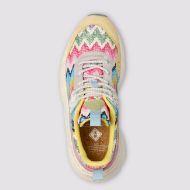 Снимка на FLOWER MOUNTAIN ДАМСКИ ОБУВКИ KOTETSU WOMAN SUEDE AND WEAVED FABRIC SNEAKERS - CREAM-PINK-LIGHT GREE 2