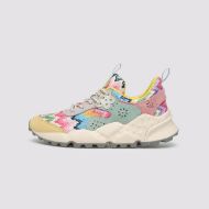 Снимка на FLOWER MOUNTAIN ДАМСКИ ОБУВКИ KOTETSU WOMAN SUEDE AND WEAVED FABRIC SNEAKERS - CREAM-PINK-LIGHT GREE 1