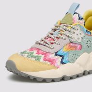 Снимка на FLOWER MOUNTAIN ДАМСКИ ОБУВКИ KOTETSU WOMAN SUEDE AND WEAVED FABRIC SNEAKERS - CREAM-PINK-LIGHT GREE 4