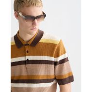 Снимка на SCOTCH&SODA МЪЖКА БЛУЗА STRUCTURED STRIPED KNITTED POLO В КАФЯВО 6