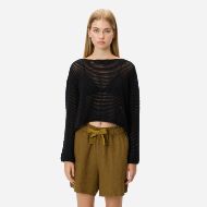 Picture of DIRTY LAUNDRY WOMEN'S KNITTED CROPPED LONGSLEEVE IN BLACK 1