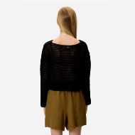 Picture of DIRTY LAUNDRY WOMEN'S KNITTED CROPPED LONGSLEEVE IN BLACK 3