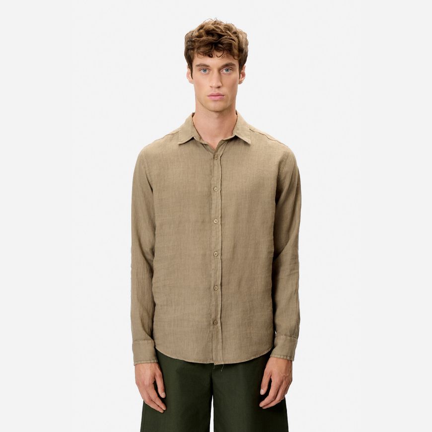 Снимка на DIRTY LAUNDRY МЪЖКА РИЗА CLASSIC LINEN SHIRT TAUPE