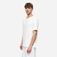 Picture of DIRTY LAUNDRY MEN'S RAGLAN T-SHIRT WITH RAW EDGES IN WHITE 2