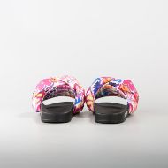 Picture of LOVE MOSCHINO WOMEN'S PRINTED SATIN SLIDES IN PINK 5
