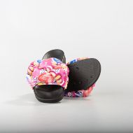 Picture of LOVE MOSCHINO WOMEN'S PRINTED SATIN SLIDES IN PINK 3