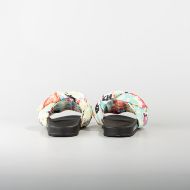 Picture of LOVE MOSCHINO WOMEN'S PRINTED SATIN SLIDES IN BLACK 5