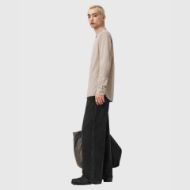 Picture of ALLSAINTS MEN'S ASHI LONG SLEEVE SHIRT IN SANDSTONE BROWN 7