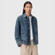 Picture of ALLSAINTS MEN'S MUKESH EMB JACKET IN MID INDIGO 5