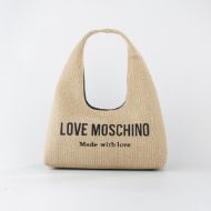 Picture of LOVE MOSCHINO WOMEN'S HOBO BAG CANVAS SIGNATURE LOVE IN BEIGE 1