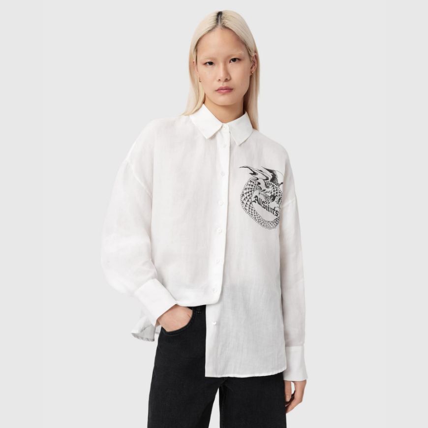Picture of ALLSAINTS WOMEN'S SPARROW SHIRT IN WHITE