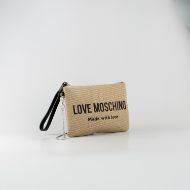 Picture of LOVE MOSCHINO WOMEN'S CLUTCH CANVAS SIGNATURE LOVE IN BEIGE 2
