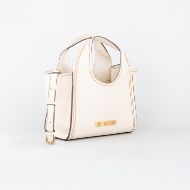 Picture of LOVE MOSCHINO WOMEN'S MINI SHOPPING BAG STITCHED LOVE IN IVORY 2