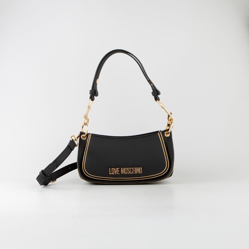 Picture of LOVE MOSCHINO WOMEN'S SHOULDER BAG STITCHED LOVE IN BLACK