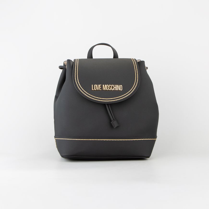 Picture of LOVE MOSCHINO WOMEN'S BACKPACK STITCHED LOVE IN BLACK