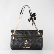 Picture of LOVE MOSCHINO WOMEN'S SHOPPING BAG WITH FROG ACCESSORY IN BLACK 1