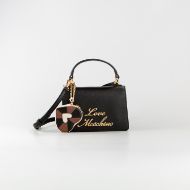 Picture of LOVE MOSCHINO WOMEN'S HANDBAG WITH HEART-SHAPED CHARM IN BLACK 1