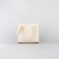 Picture of LOVE MOSCHINO WOMEN'S MINI SHOPPING BAG WITH HEART-SHAPED CHARM IN IVORY 3
