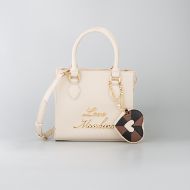 Picture of LOVE MOSCHINO WOMEN'S MINI SHOPPING BAG WITH HEART-SHAPED CHARM IN IVORY 1