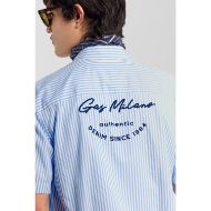 Picture of GAS MEN'S JOYCE R SHIRT ST79 LIGHT AZURE+WHITE 2